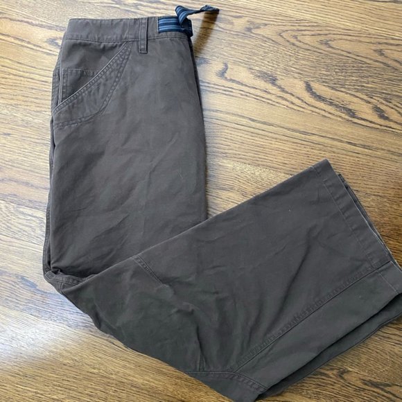 Mountain Hardwear Cadoba brown heavy cotton pants mens size 38X30 - Picture 2 of 7